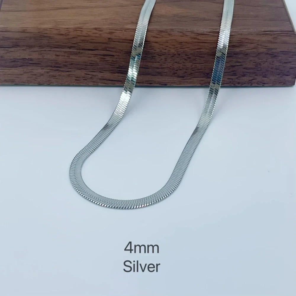 Minimalist Herringbone Snake Chain