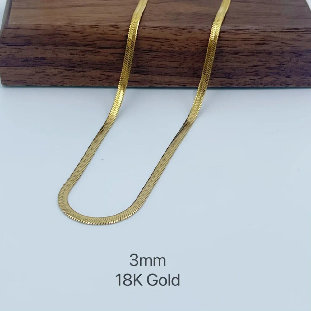 Minimalist Herringbone Snake Chain