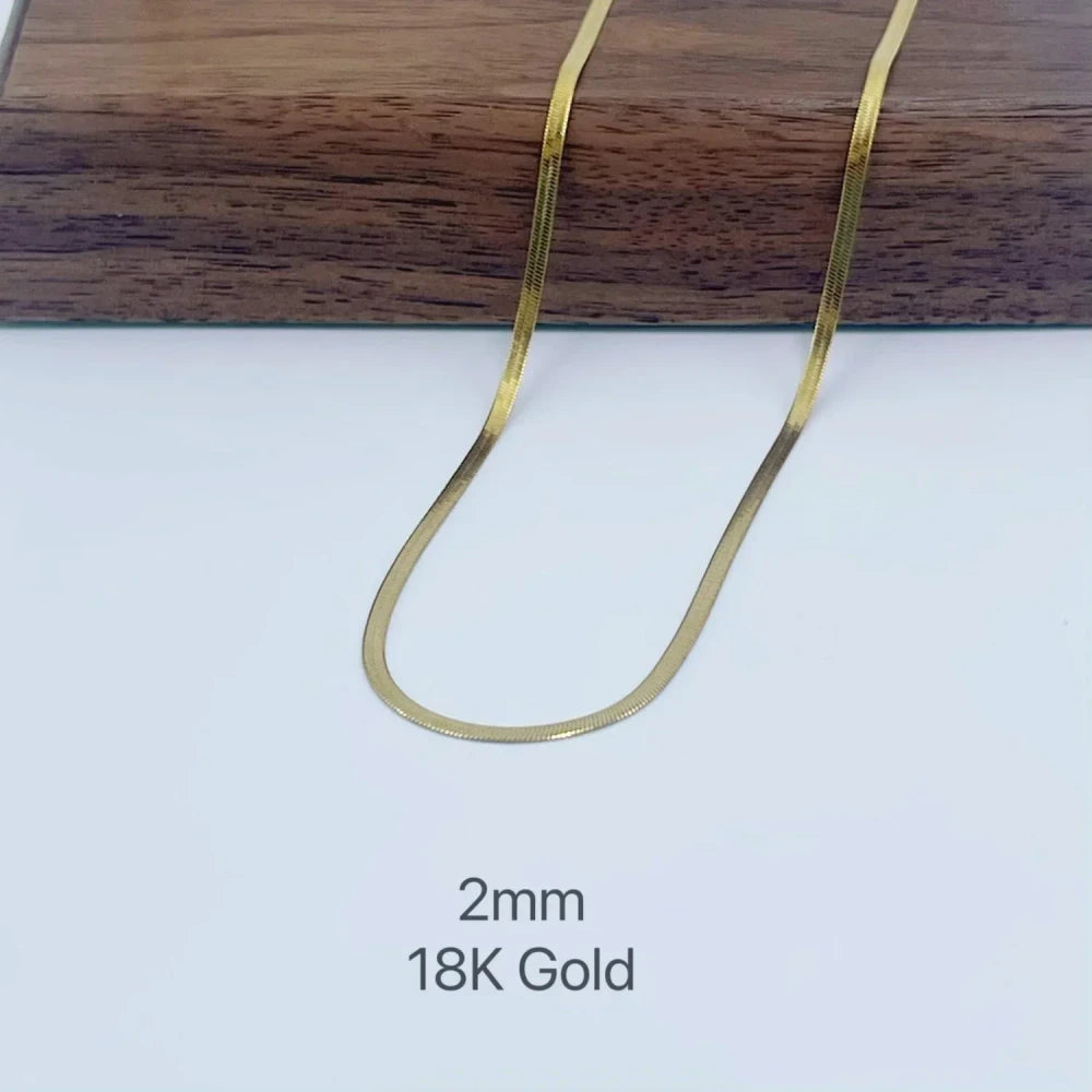 Minimalist Herringbone Snake Chain
