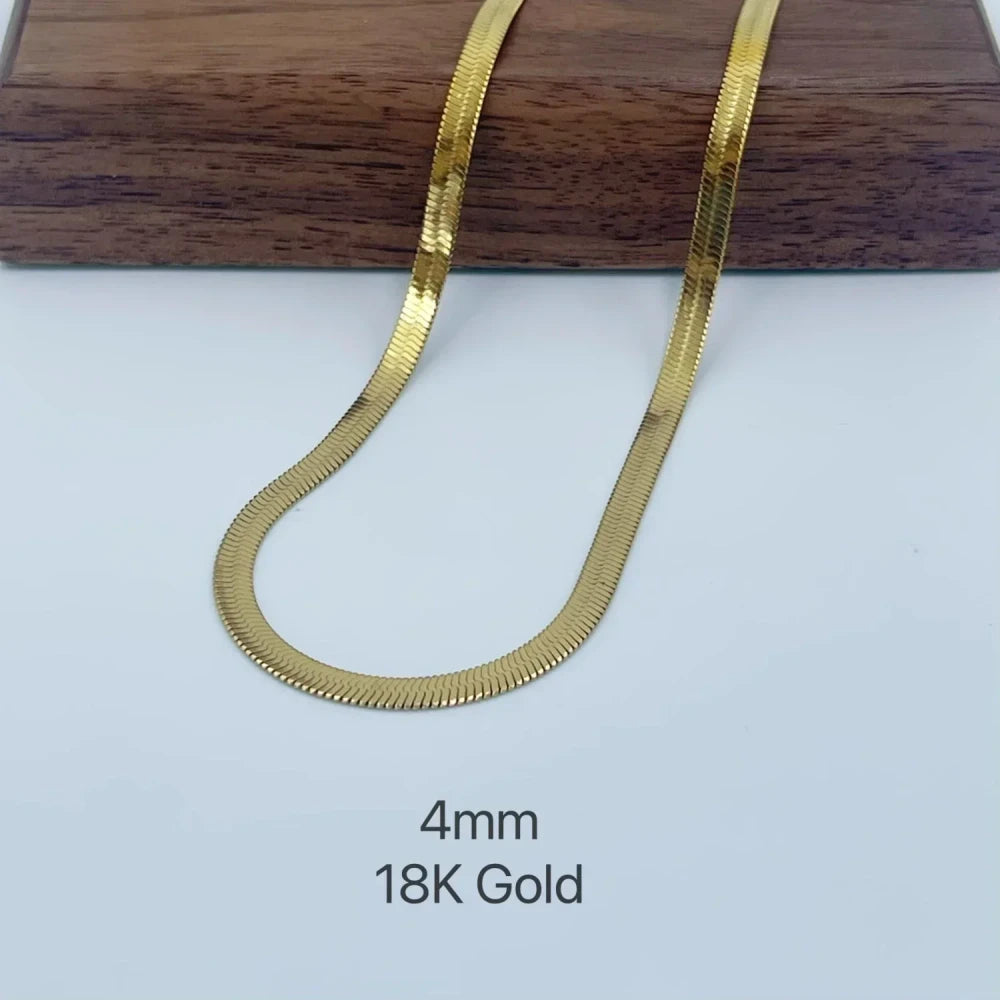 Minimalist Herringbone Snake Chain