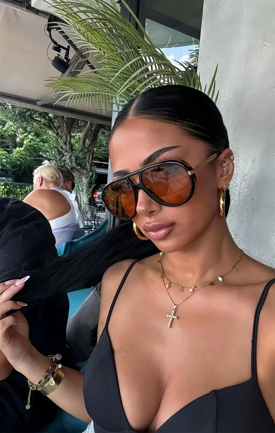 CHIC Retro Oversized Aviator Sunglasses