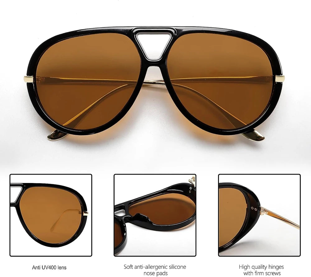CHIC Retro Oversized Aviator Sunglasses