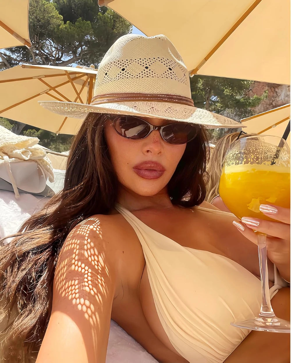 Beauty Retro Oval Cat Eye Sunglasses