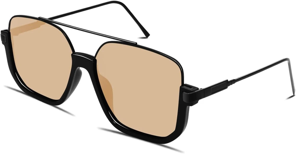 Babe Type Retro Oversized Aviator Sunglasses
