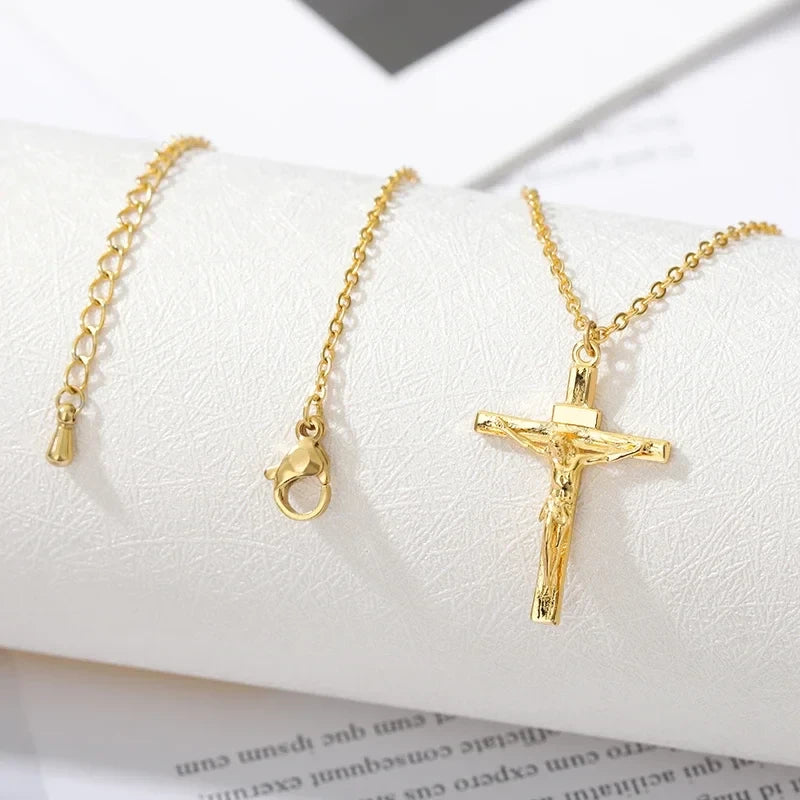 Everyday Stainless Steel Cross Pendant Necklace