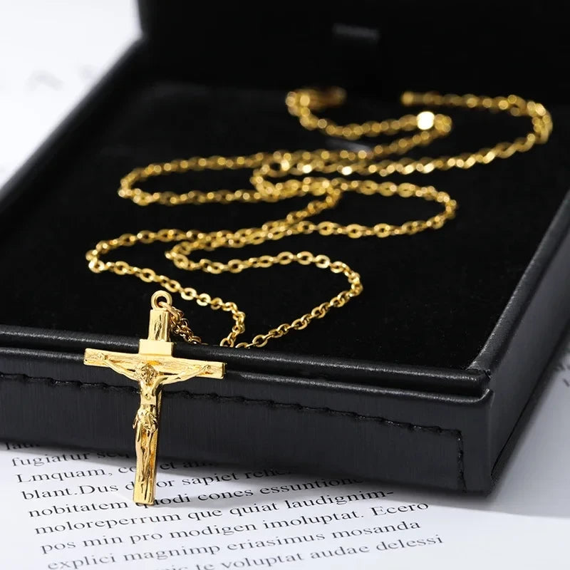 Everyday Stainless Steel Cross Pendant Necklace