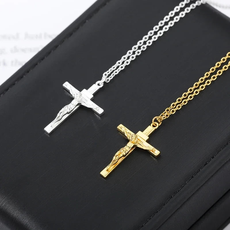 Everyday Stainless Steel Cross Pendant Necklace