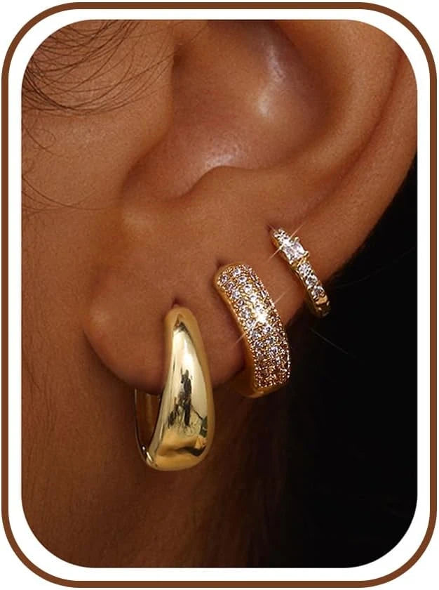 Classy Minimalist Chunky hoops with elevated style of classy