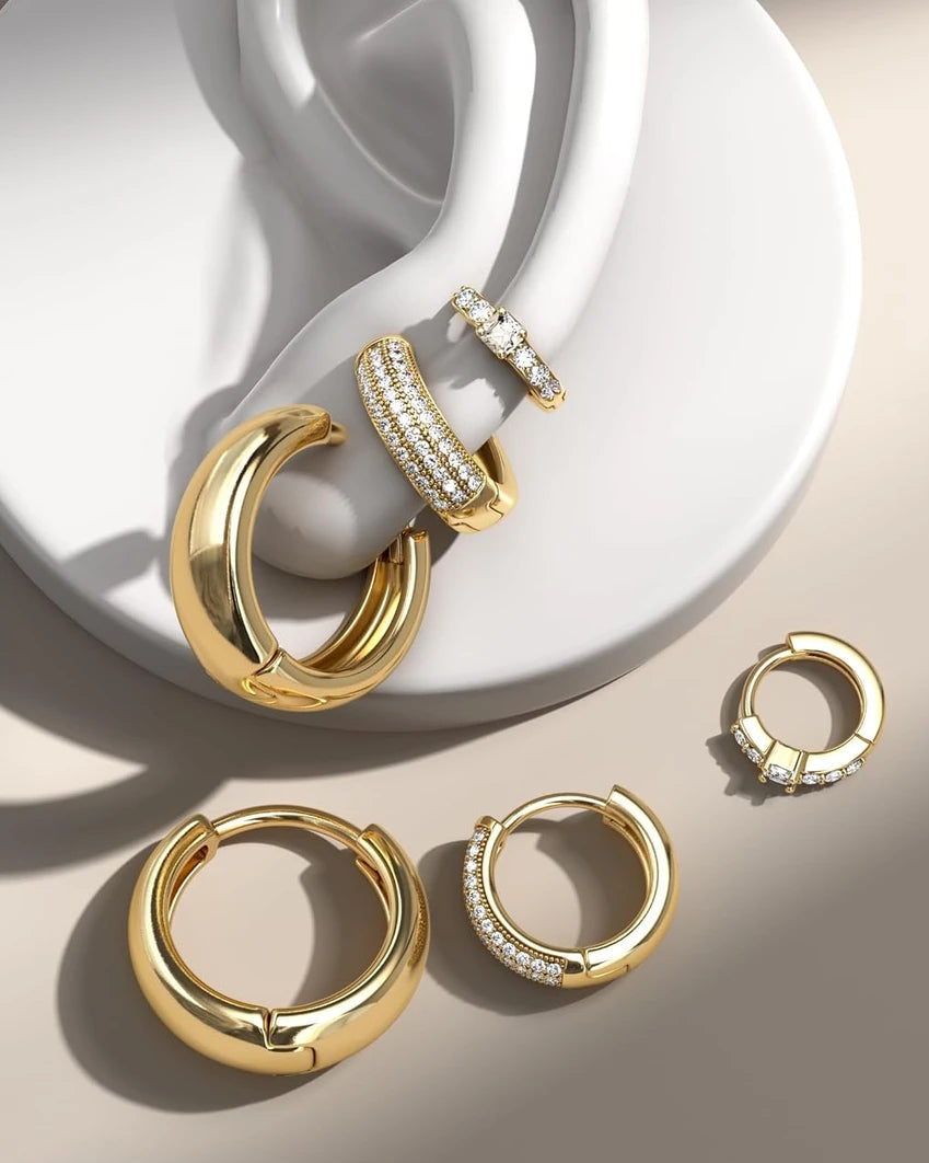 Classy Minimalist Chunky hoops with elevated style of classy