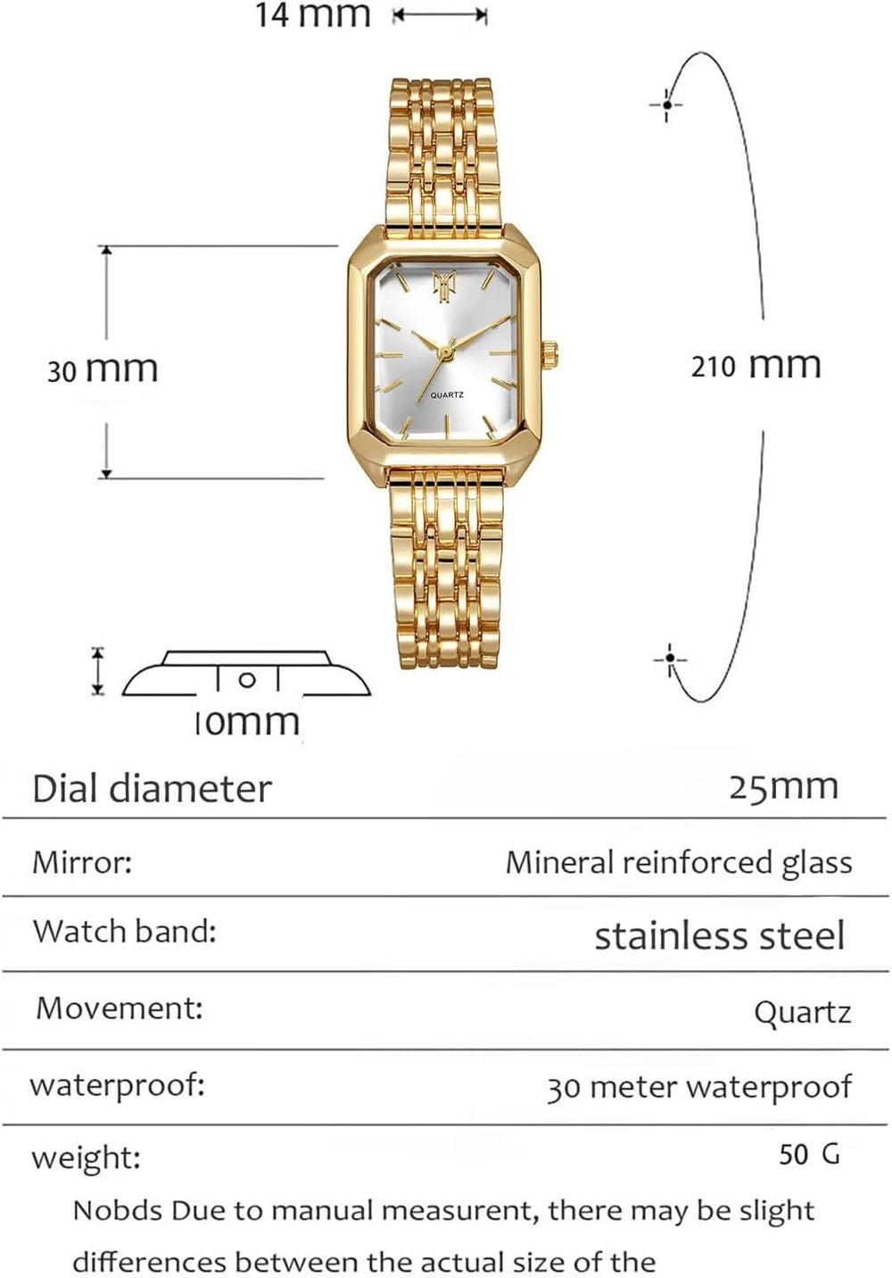 Classy Minimalist Square Quartz Women's watch