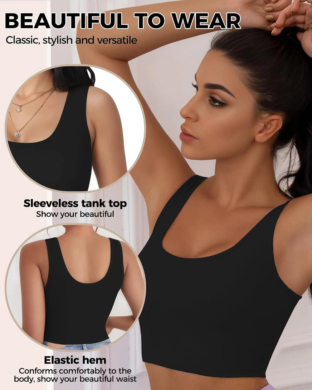 Classic  Racerback Crop Tank Top