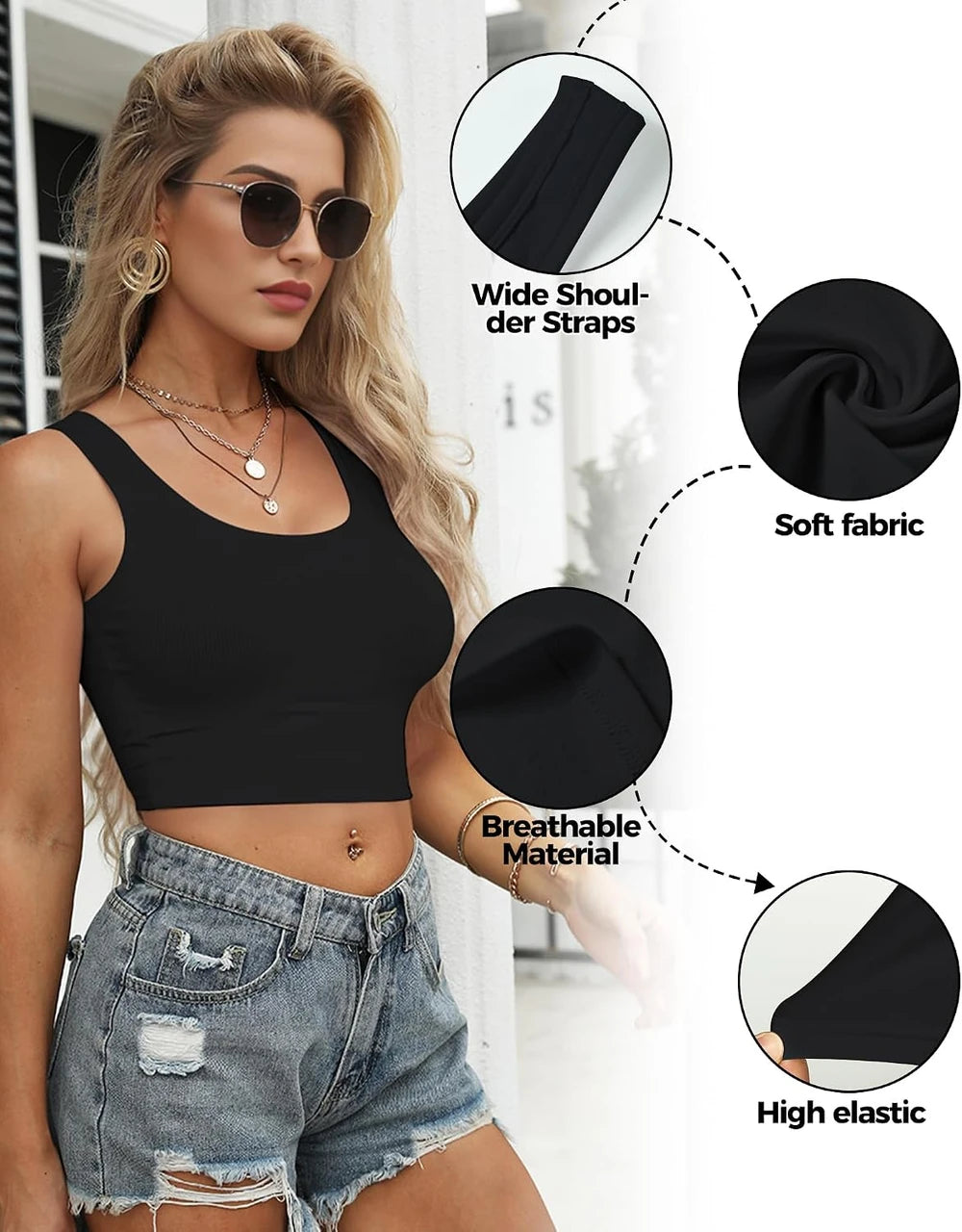 Classic  Racerback Crop Tank Top