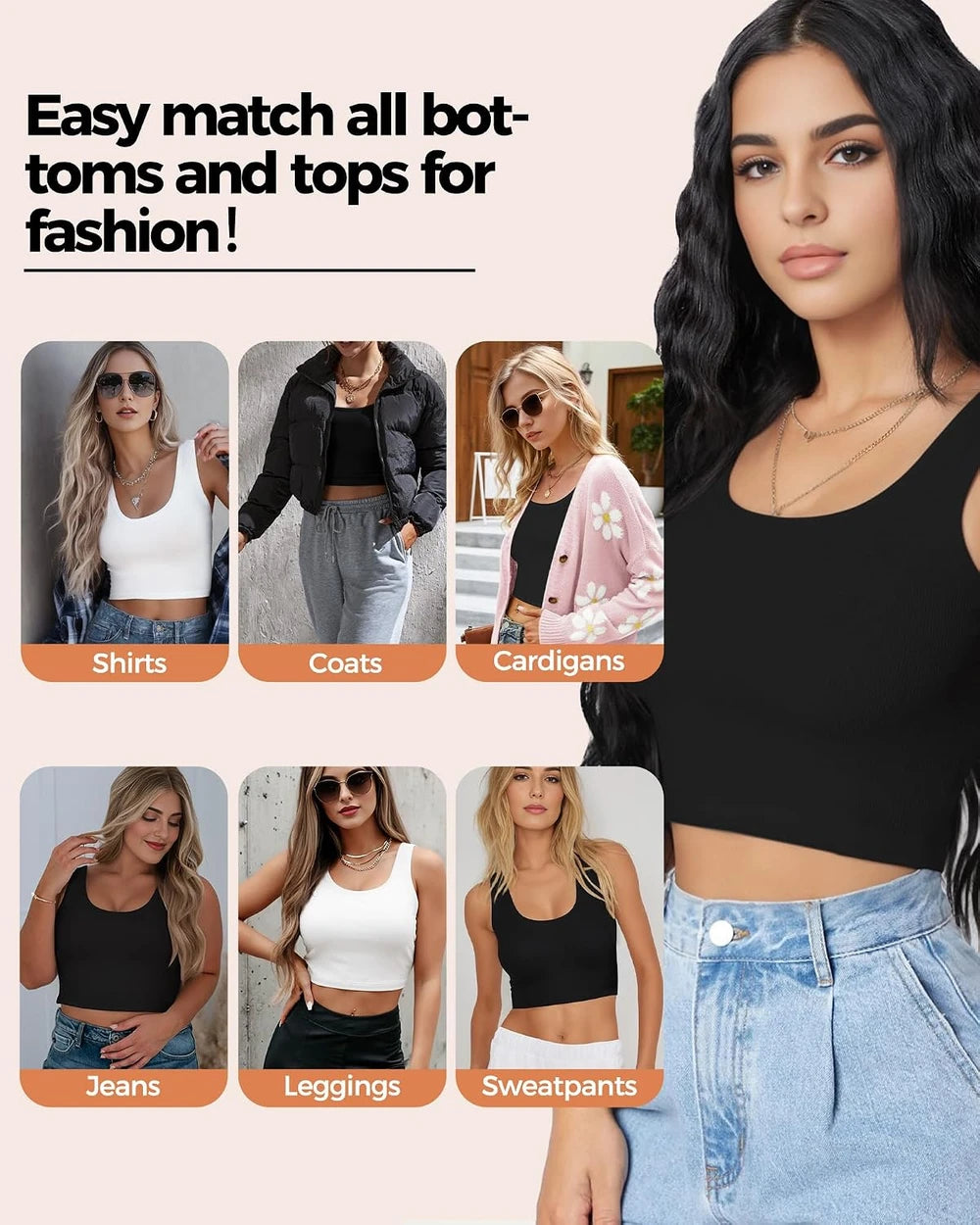 Classic  Racerback Crop Tank Top