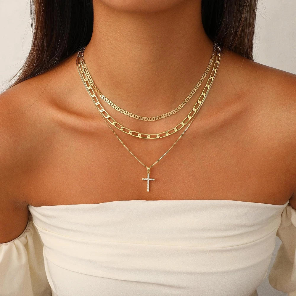 Gold Plated Cross Necklace