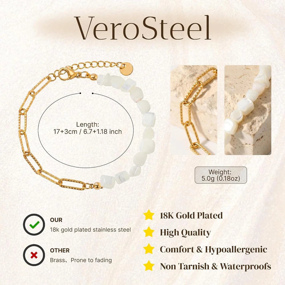 Mariah Gold Plated clip Shell Bracelet