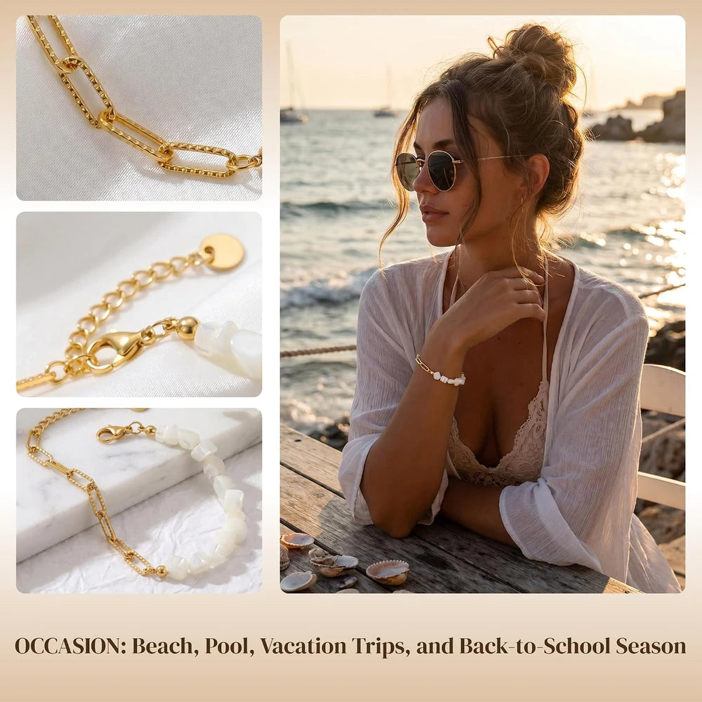 Mariah Gold Plated clip Shell Bracelet