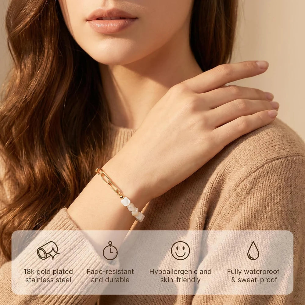 Mariah Gold Plated clip Shell Bracelet