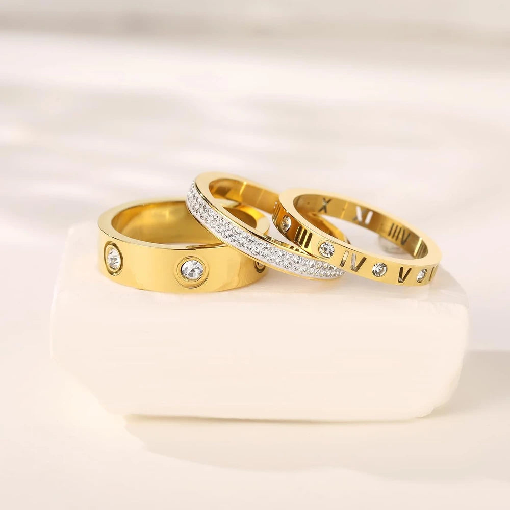 Classic ring set Gold Stacking Ring Set