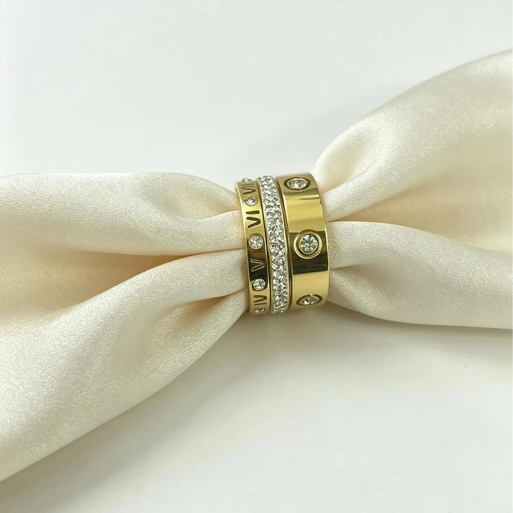 Classic ring set Gold Stacking Ring Set