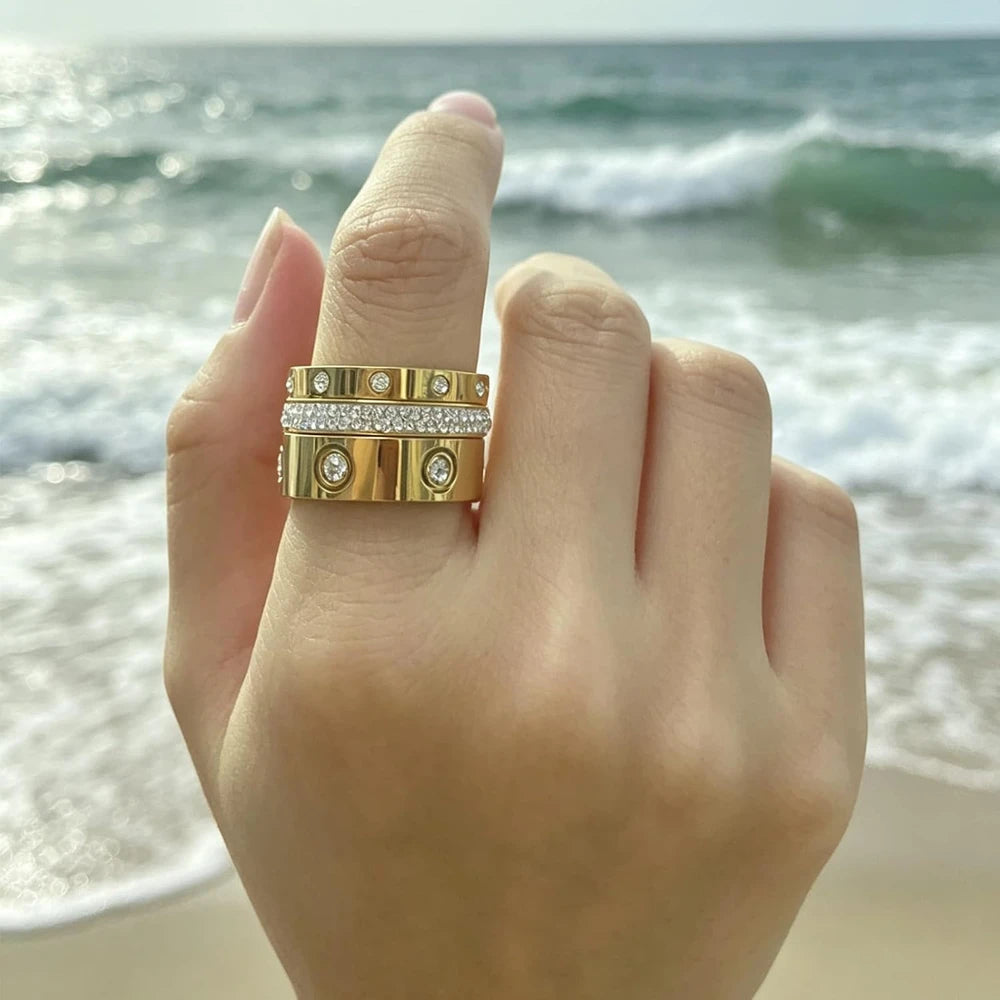 Classic ring set Gold Stacking Ring Set