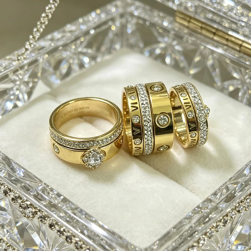 Classic ring set Gold Stacking Ring Set