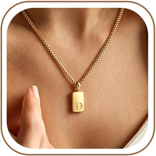 Unique YOU Gold Initial Pendant Necklace