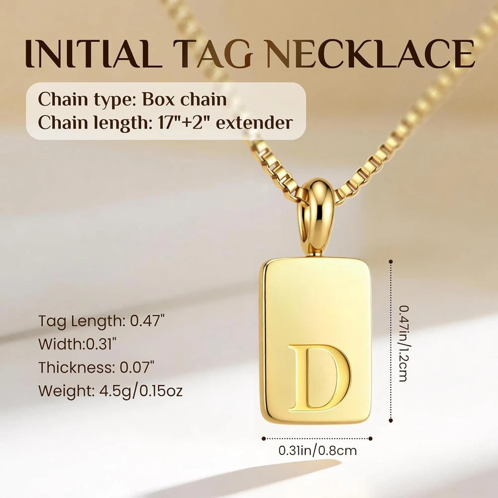 Unique YOU Gold Initial Pendant Necklace