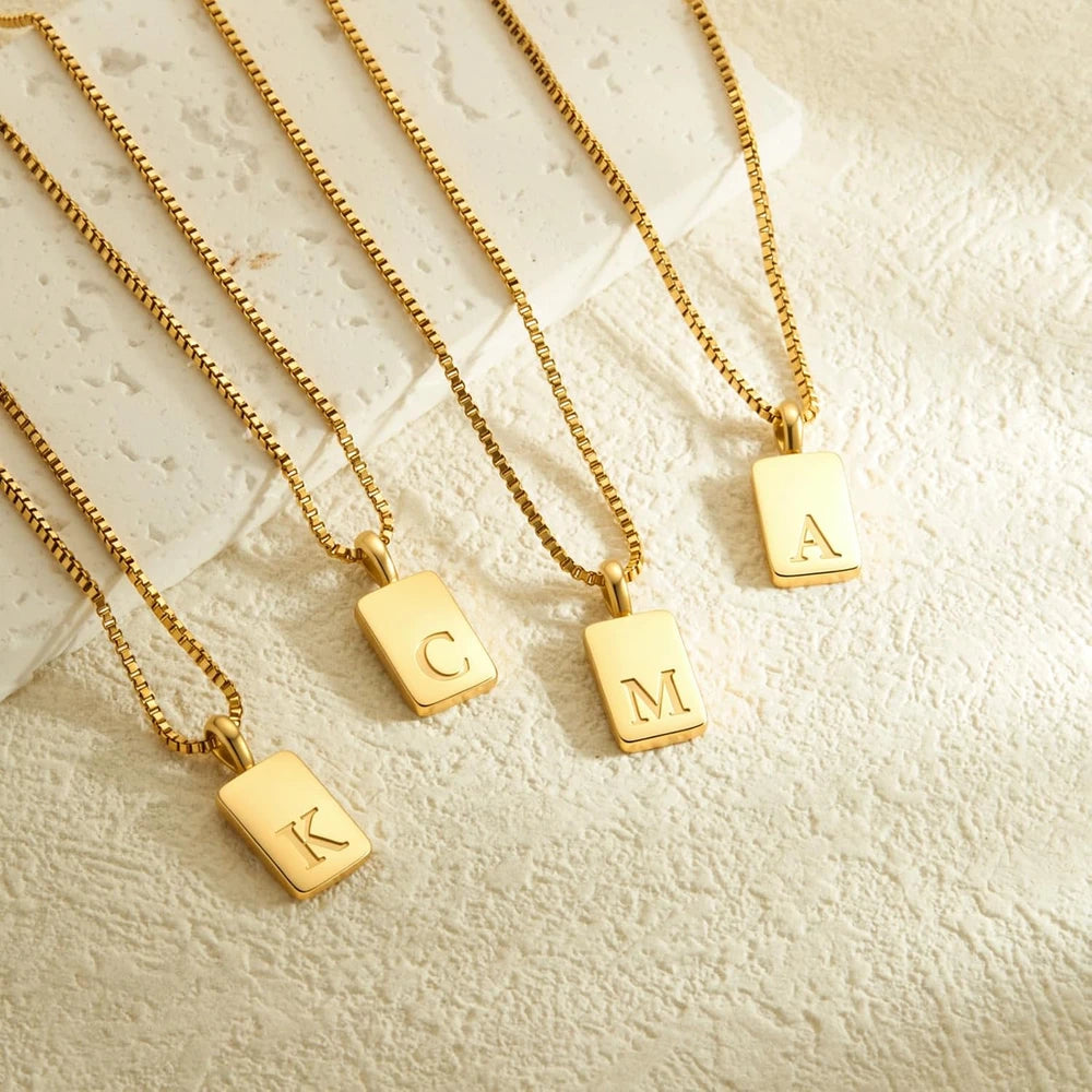 Unique YOU Gold Initial Pendant Necklace