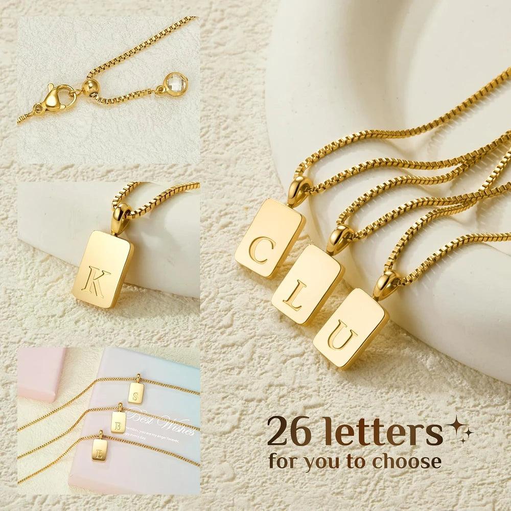 Unique YOU Gold Initial Pendant Necklace